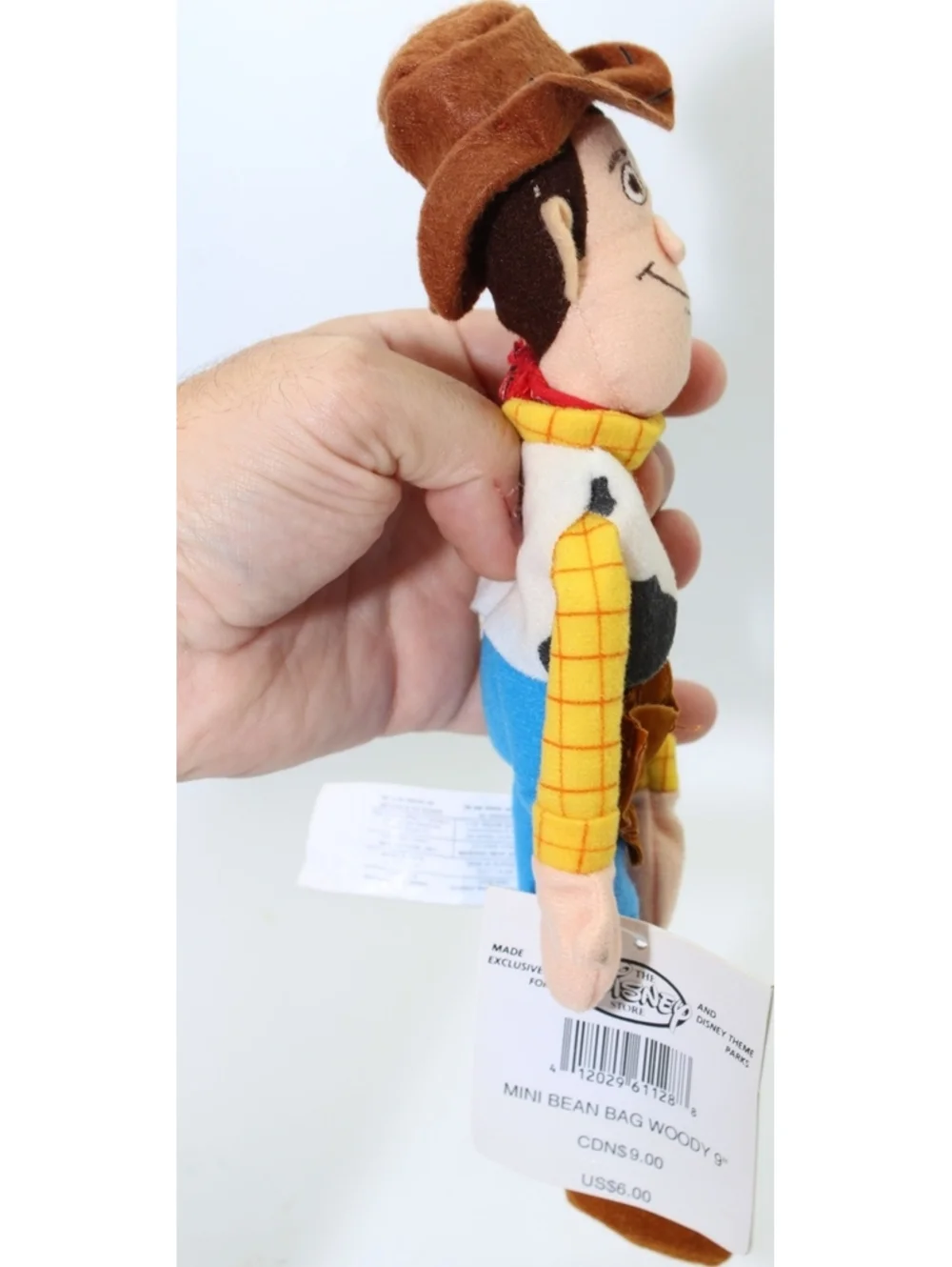 VTG 1995 Disney Parks Pixar Toy Story Mini Bean Bag Sheriff Woody Plush 9